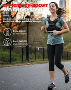 BAGAIL Adjustable Weighted Vest for Women 4-10lb/12-18lb/20-32lb, Comfortable U-Neck Rucking Vest with 6 Removable Weights, Storage Pocket and Reflective Strips for Walking, Jogging, Weight Loss
