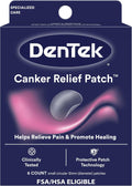 Dentek Canker Sore Relief Patches for Canker Sore Pain Relief, 6 Count | Canker Sore Pain Relief, Helps Relieve Soreness from Braces & Oral Wounds, Mouth Sores Treatment