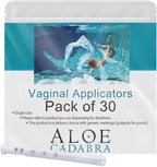 Extra Disposable Vaginal Applicators (30 Pack) Individually Wrapped, Fits Threaded Vaginal Creams and Contraceptive Gels
