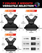 BAGAIL Adjustable Weighted Vest for Women 4-10lb/12-18lb/20-32lb, Comfortable U-Neck Rucking Vest with 6 Removable Weights, Storage Pocket and Reflective Strips for Walking, Jogging, Weight Loss