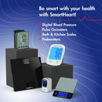 SmartHeart Fingertip Pulse Oximeter | Pulse Rate Monitor, Blood Oxygen Saturation, LED Display, Portable for Home & Sports Use, Lanyard & Batteries Included