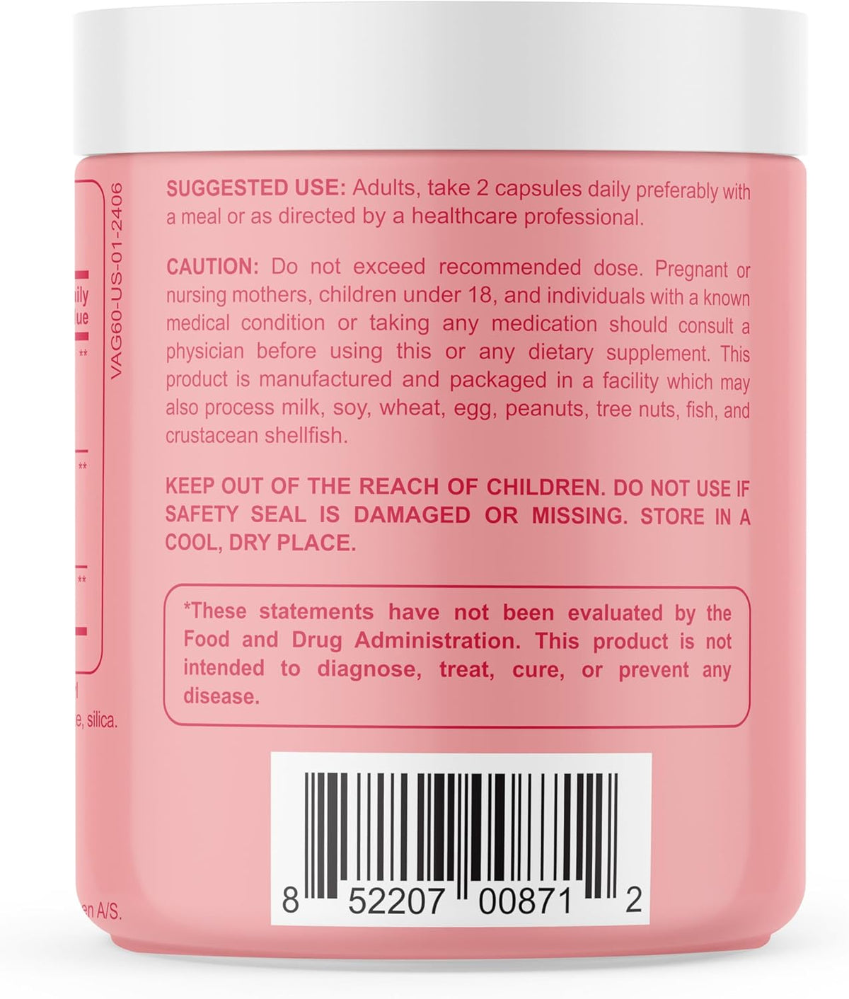 Premium Vaginal Probiotics for Women – Clinically Studied Lactobacillus Vaginal Probiotic with Prebiotic & Cranberry to Balance PH, Reduce Odor, Urinary Tract Support & Feminine Health – 60 Capsules