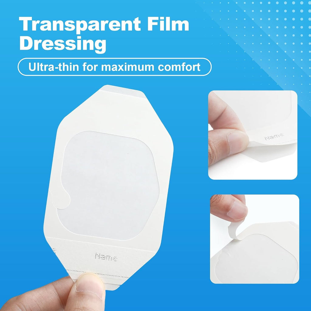 LotFancy Transparent Film Dressing, 2.37"x2.75", Clear Waterproof Bandages