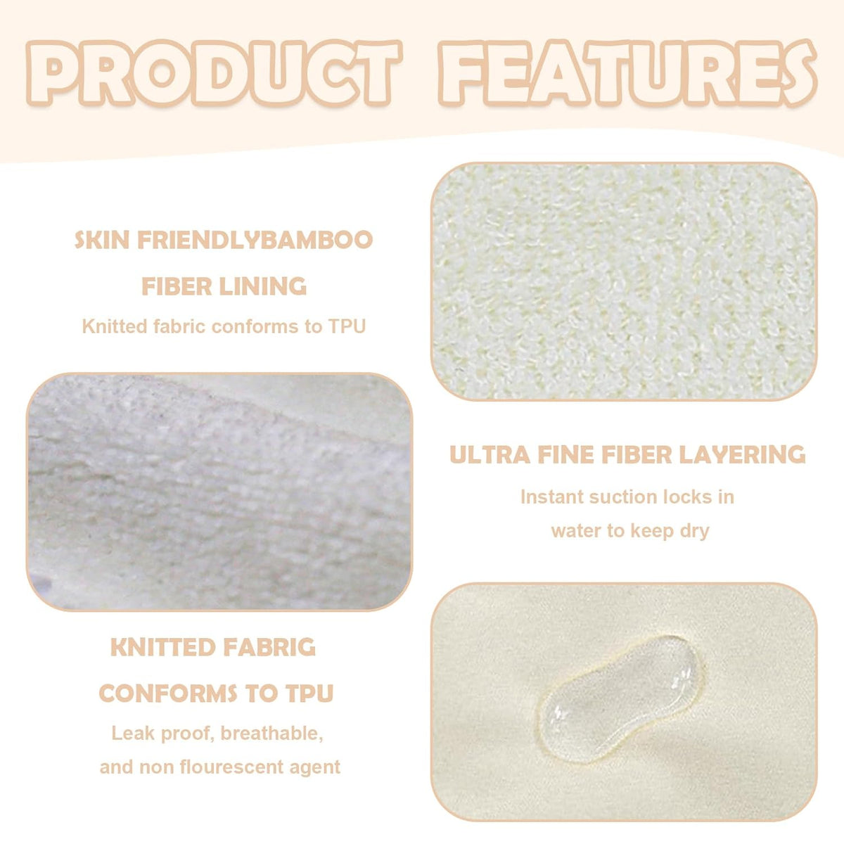 Waschbare Maternity Pads Reusable Breathable 1 pieces