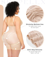 SHAPELLX Fajas Colombianas Shapewear for Women Tummy Control Plus Size Postpartum Body Shaper Butt Lifting Bodysuit