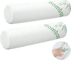 Bucherry 2 Pcs Memory Foam Neck Roll Pillow 18 x 4 Inches