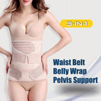 ChongErfei 3 in 1 Postpartum Belly Wrap Recovery Band Belt Abdominal Binder