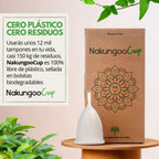 Nakungoo Menstrual Cup Soft 100% Certified Medical Silicone, Hypoallergenic, Reusable, Eco-Friendly for Abundant Flow | Starter Kit 2 Sizes (S and L) with Sterilizer Cup, Bag and Brush