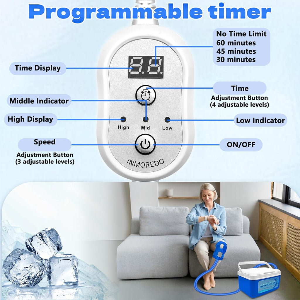 Ice Machine for Knee After Surgery, Cold Therapy Machine for Knee Replacement with Programmable Timer,Ice Therapy Machine for Sports Injuries,Joint Pain,Strains,Sprains and Arthritis