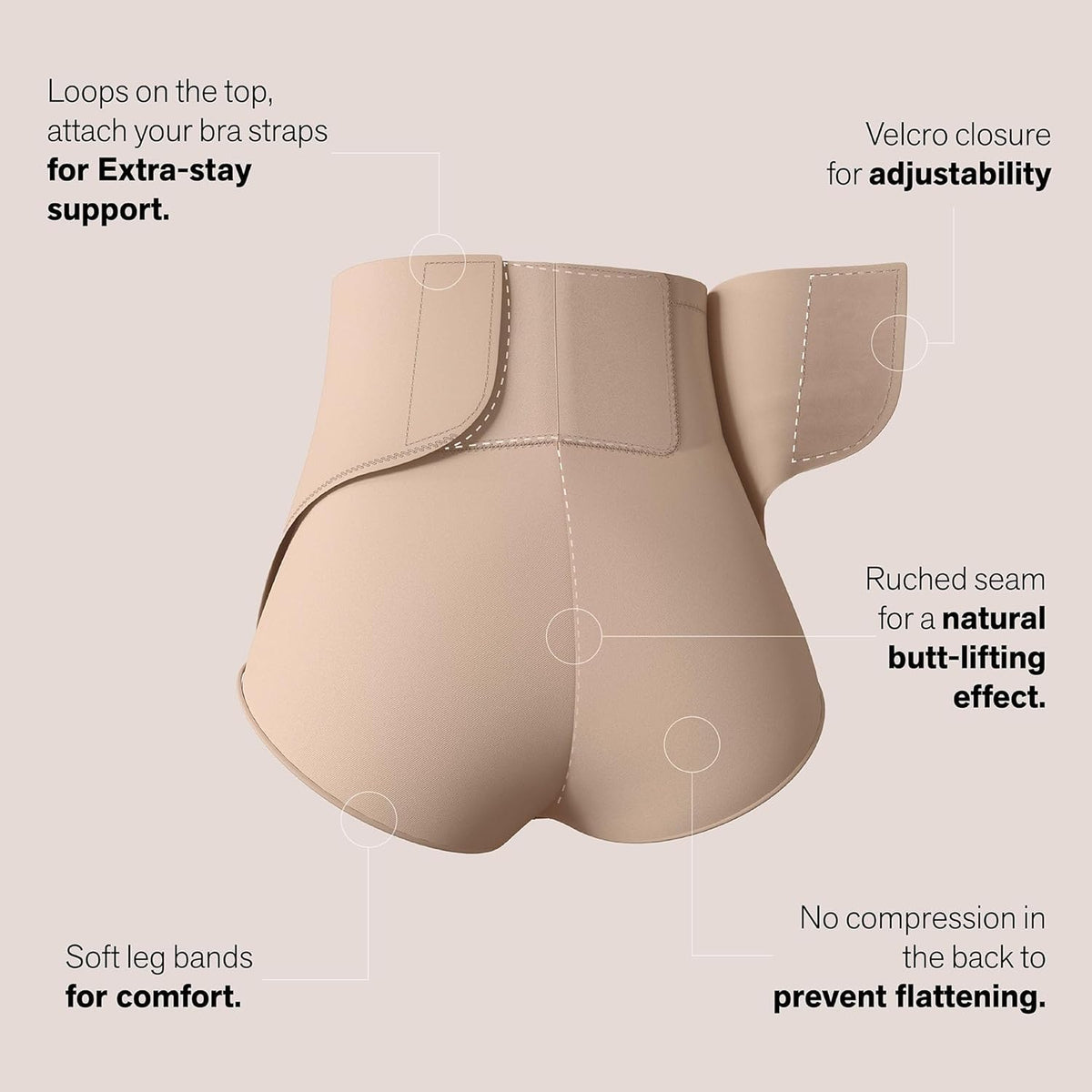 Leonisa BellyFlex Total High-Waist Post-Surgical Compression Underwear, Adjustable Belly Wrap, Tummy Control Shapewear Girdle