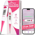 easy@Home Digital Basal Body Thermometer for Adults - Ovulation BBT | Precise 1/100th Degree Tracking. Flexible Waterproof Tip & Memory Recall. Auto Scan with Premom App