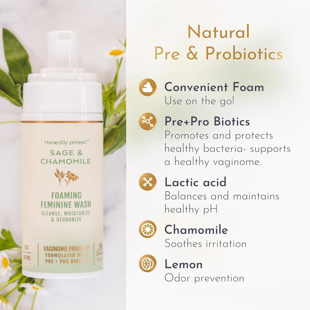 Pre + Probiotic Feminine Wash- Sage & Chamomile