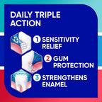Sensodyne Sensitivity Gum and Enamel Toothpaste, 3.4 Ounces x 3 | Triple Protection, Refreshing Fluoride Toothpaste, Mint Flavor, Helps Restore Gum Health, Rehardening The Enamel