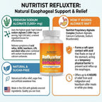 Refluxter Sodium Alginate Capsules 1000+ mg for Acid Reflux LPR & GERD | Natural alginate raft for heartburn, silent reflux & nighttime acid. Vegan supplement, 60 capsules, no aluminum or sugar