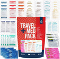 Travel Medicine Kit - 78-Piece TSA-Approved Urgent Care Kit Medication Pack for Flights, Cruises & International Travel | Individually Wrapped OTC Medication Essentials