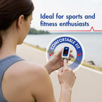 SmartHeart Fingertip Pulse Oximeter | Pulse Rate Monitor, Blood Oxygen Saturation, LED Display, Portable for Home & Sports Use, Lanyard & Batteries Included