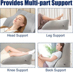 65 x 50 x 25 cm Inflatable Wedge Pillow Portability Cushion Leg Rest Comfort Elevate Tired Legs Wedge Support Pillow for Legs, Improve Blood Circulation and Improve Sleep