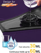 Allbase Incontinence Underwear for Women Washable Period Boxers Briefs Heavy Flow Leakproof Overnight High Absorbency Menstrual Postpartum Bladder Control Boyshorts Panties XX-Large Pack of 2