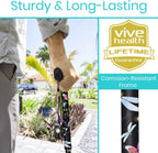 Vive Folding Cane - Foldable Walking for Men, Women Fold-up & Collapsible | Lightweight, Adjustable, Portable Hand Stick Balancing Mobility Aid Sleek, Comfortable (Black Butterfly)