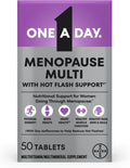 One A Day Women's Menopause Multivitamin, Menopause Support, 50 Count | Soy Isoflavones for hot flash support (3), Convenient daily tablet, For women 50+