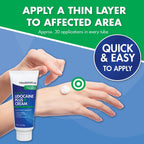 HealthWise Lidocaine Plus+ Cream | Numbs Away Pain | | Non-Greasy | 3.0 Oz | 4% OTC Lidocaine + 10% Benzyl Alcohol | Topical Anesthetic