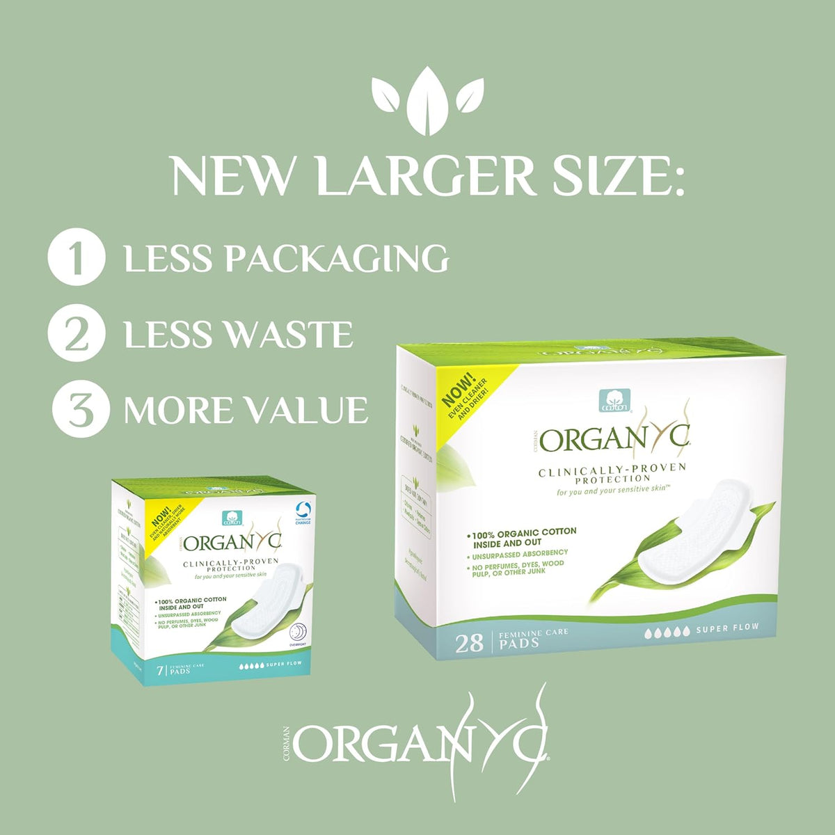 Organyc Sanitary Pads Organic Overnight