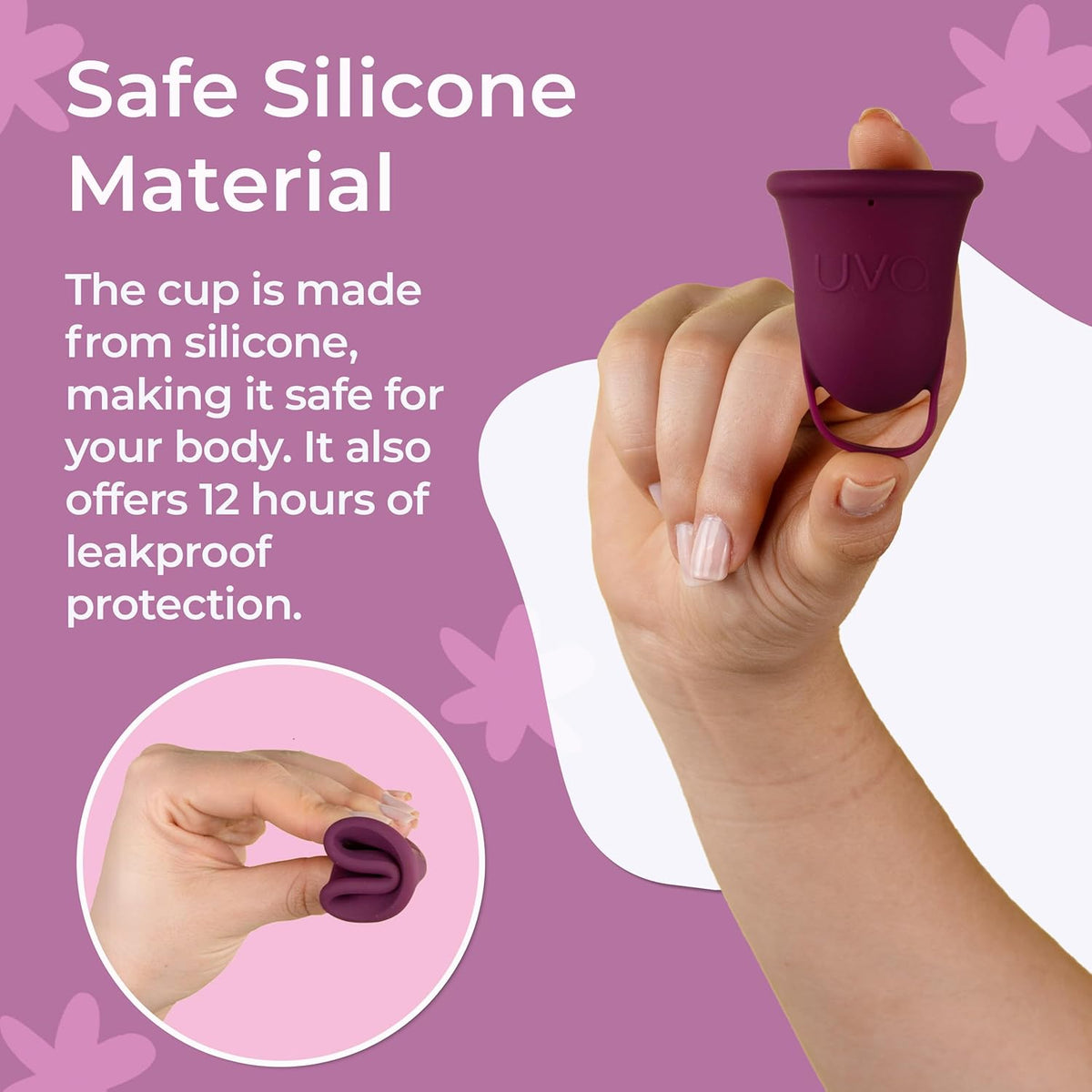 UVA Reusable Menstrual Cup Heavy Flow Kit with Sterilizer - Size B - 10-Year Durable & Leak-Proof Silicone - Large Menstrual Cup, Sterilizer & Traveling Bag Period Cup Set