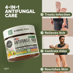 Puriya Antifungal Balm, Athlete's Foot, Jock Itch, Ringworm Treatment, 2 oz | Clinically Proven, Concentrated, Antifungal Cream, Relieves Itching, Burning, Cracking, Treats & Hydrates Skin, Plant-Powered