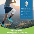 Everactiv Knee Support Sleeve – Compression Support for Arthritis, Joint Pain, and Post-Operative Recovery | Breathable Cotton Inner Lining | Unisex | 1 Pair (Large)