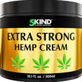 5Kind Extra Strong Hemp Cream 10.1 fl oz - Maximum Strength | Natural Topical Cream - Muscle Rub for Lower Back, Joints, Neck, Knees, Shoulders