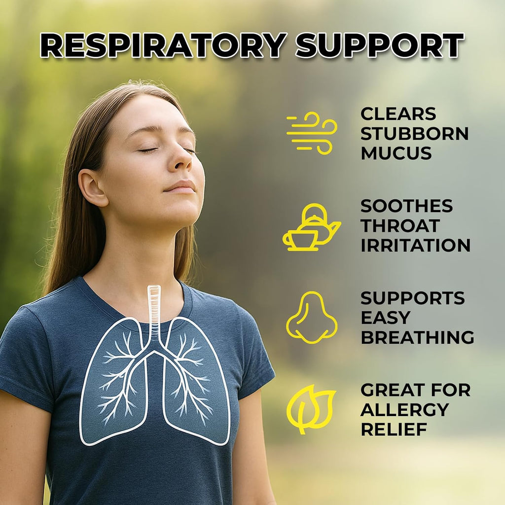 Mullein Drops for Lungs – USDA Organic Mullein Leaf Extract for Lungs & Bronchial Cleanse - Mucus Relief & Lung Detox - for Smokers & Allergy Sufferers - Made in USA - 4oz Tincture