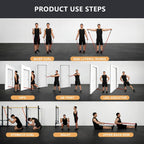 VEICK 10-150LBS Resistance Bands with Handles, Ankle Straps, Door Anchor | Accredited Lab Certified, 100% Natural Latex, Versatile for Yoga, Pilates, Strength, Home Gym