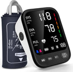 Blood Pressure Machine, Automatic Upper Arm Blood Pressure Monitor with 2x199 Readout, 4.5 Inch Backlit Large Screen Adjustable Large Cuff 9 to 17 Inches - Arrhythmia and Home Hypertension Detector