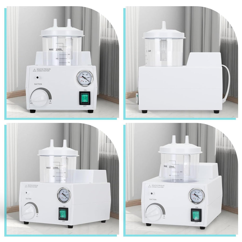 Portable Veterinary Suction Machine | Home Use with 1000ml Capacity 110V