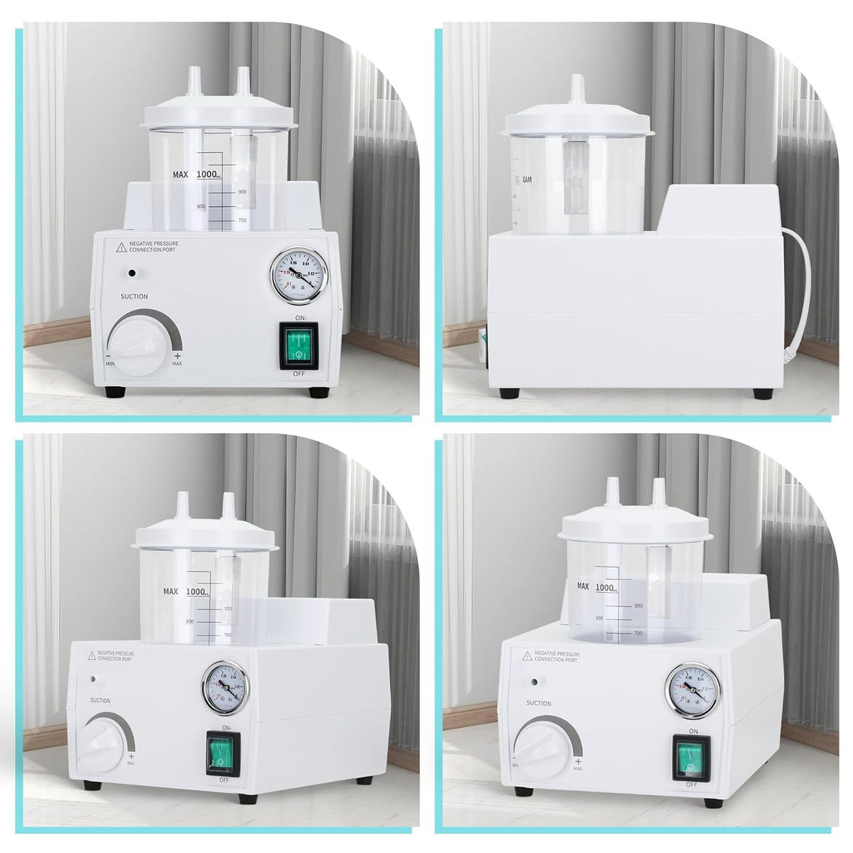 Portable Veterinary Suction Machine | Home Use with 1000ml Capacity 110V