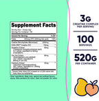Nutricost Creatine Monohydrate Powder for Women, Micronized, Peach Mango, 100 Servings - Vegetarian, Non-GMO, Gluten Free