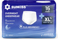 SUNKISS TrustPlus Adult Incontinence Pants, Absorbent Panties for Men and Women, Absorbent Underwear for the Elderly, Unisex, Odor Blocking, XL Night, 16 Count