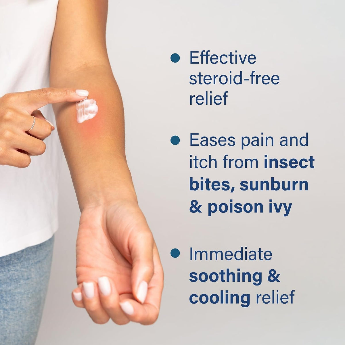 Sarna Calm and Cool Anti-Itch Lotion, Soothe and Relieve Pain and Itch from Insect Bites, Sunburn, Poison Ivy, Contains 1% Pramoxine Hydrochloride, 0.5% Menthol, Vegan, Steroid-Free, 7.5oz