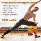 NEENCA Professional Compression Socks for Women Men Circulation, 20-30 mmHg | Copper Infused Fiber, Patented Massage Dots Design, Medical Sock for Pain Relief, Swelling, Nurse, Travel, Flight, Daily Wear
