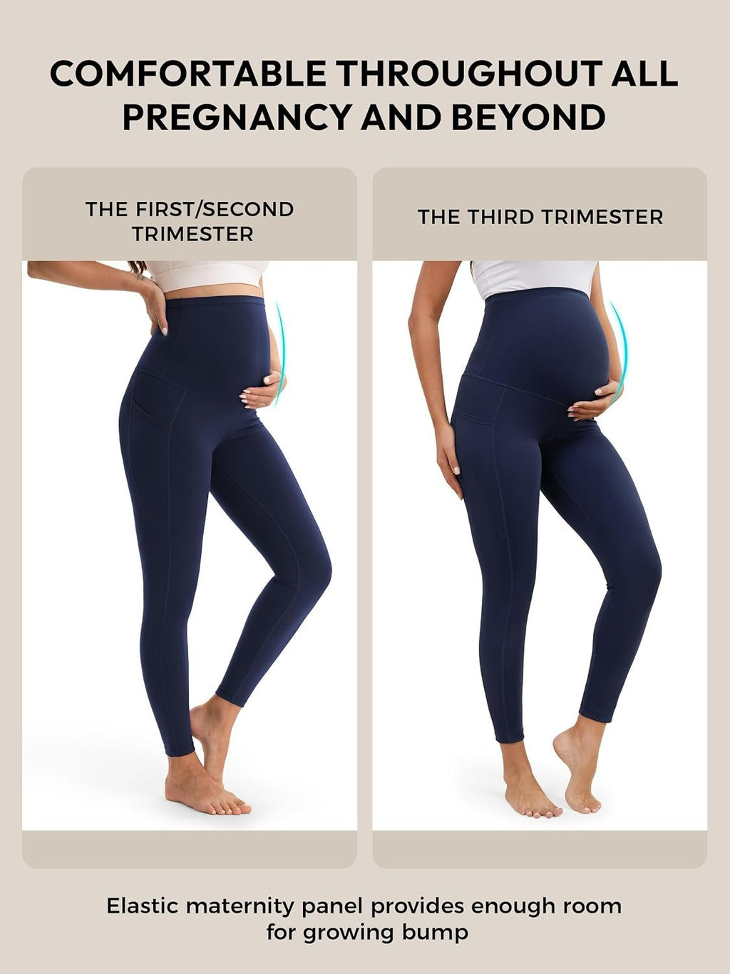SEVEGO Tall Women's 32/34/36 Inseam Maternity Leggings Over The Belly Pregnancy Yoga Pants Workout Active Wear