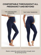 SEVEGO Tall Women's 32/34/36 Inseam Maternity Leggings Over The Belly Pregnancy Yoga Pants Workout Active Wear