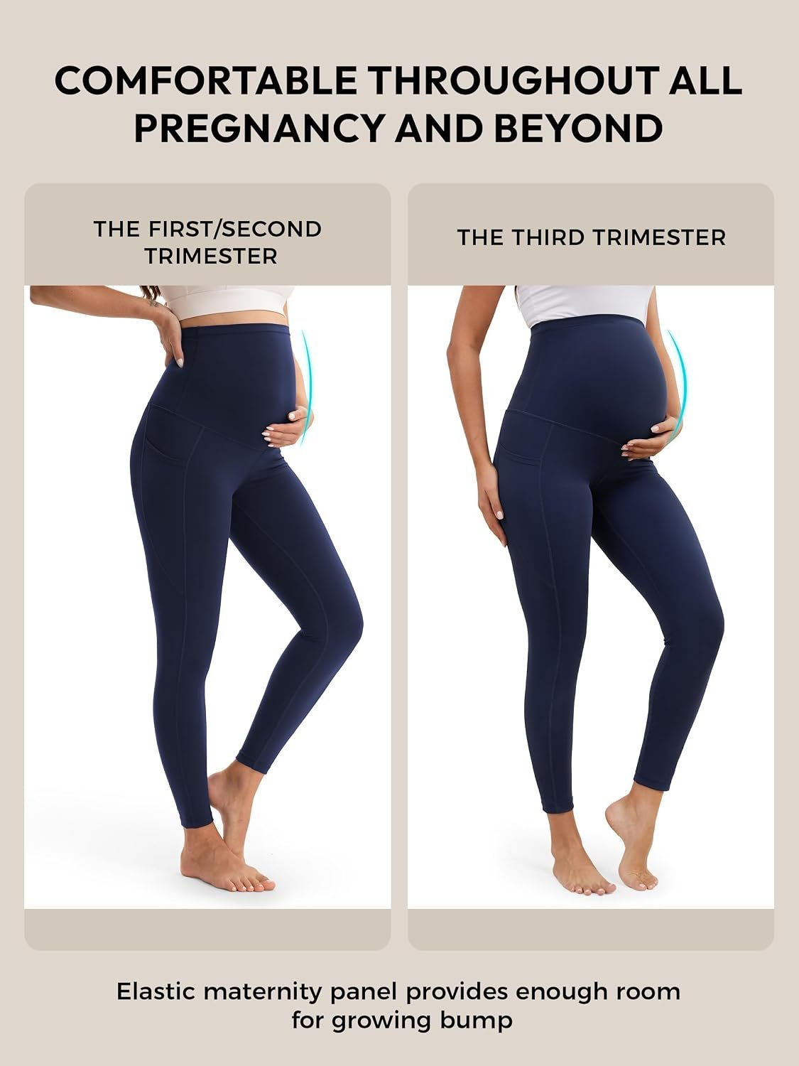 SEVEGO Tall Women's 32/34/36 Inseam Maternity Leggings Over The Belly Pregnancy Yoga Pants Workout Active Wear
