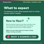 Physician's CHOICE Fiber Gummies for GLP-1 Support - No Sugar Added & Vegan - Raspberry Lemon - Natural Chicory Root Prebiotic Fiber Gummy - Digestive Health & Regularity for Women & Men - 60CT