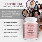 Balance Complex 17-in-1 Vaginal Health 100 Billion Probiotics for Women pH Balance with Cranberry & D-Mannose | Promote Urinary Tract Health for Vaginal Odor & Vaginal Flora, 60 Capsules