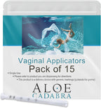 Extra Disposable Vaginal Applicators (15 Pack) Individually Wrapped, Fits Threaded Vaginal Creams and Contraceptive Gels