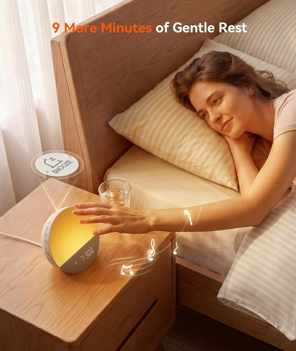 Dreamegg Sunrise 1 Alarm Clock, Wake up Light, White Noise Machine for Adults