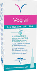 Vagisil Internal Vaginal Moisturizing Gel with Hyaluronic Acid with Single Dose Applicators, Immediate and Prolonged Hydration, Imitate Natural Lubrication 30g (6 x 5g)