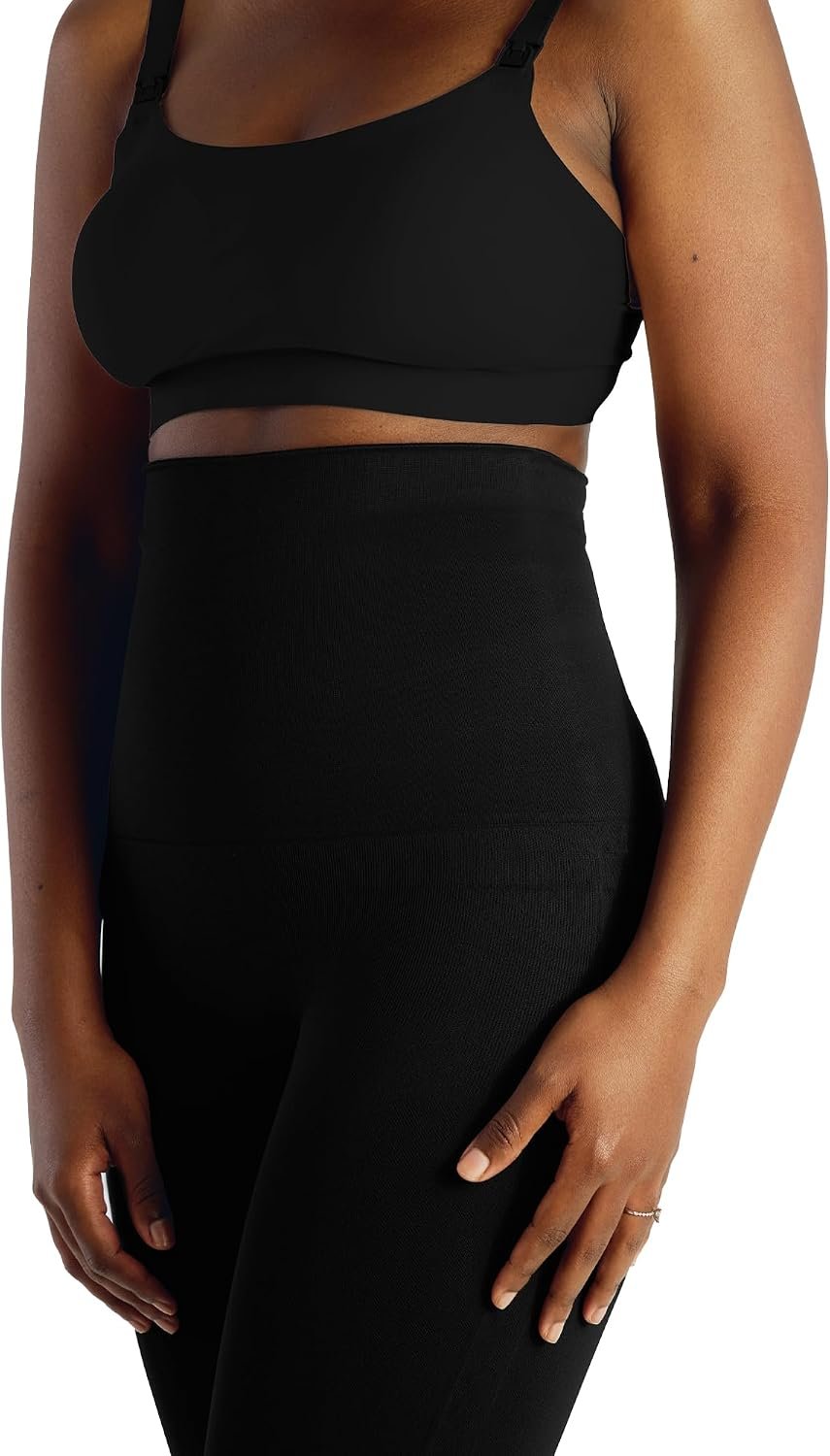 Belly Bandit Mother Tucker Discreet Breathable Compression Leggings | High Waisted Support Leggings for Women After Birth, Discreet Breathable Postpartum Pants Smooth Tummy