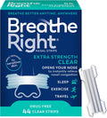 Breathe Right Nasal Strips, Extra Strength, Nasal Congestion, Clear, 44ct | Opens nose and increases nasal airflow, helps relieve nasal congestion for better breathing, drug-free, use anytime, anywhere