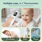 Viproud Touchless Thermometer for Kids and Adults, Accurate 1-Second Result | Large LED Screen, Fever Indicator, Mute Mode, Memory Recall, Dule Mode Forehead/Object, for All Ages